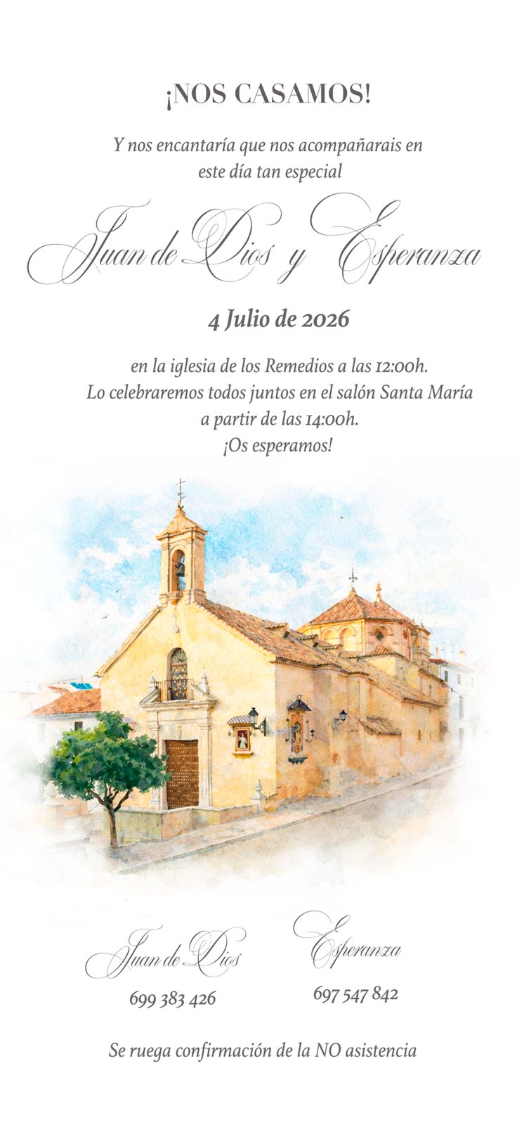 Tarjeta de invitacion